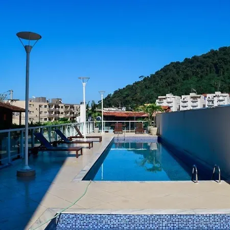 Apartamento Praia Grande Ubatuba Com Churrasqueira Privativa Exterior photo